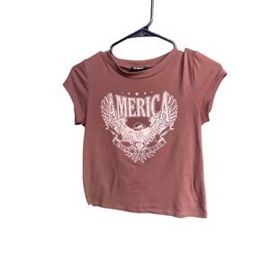 America Wild & Free Crop T-Shirt Women’s Small